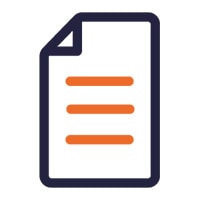 Icon of a document depicts our one-page invoice.
