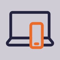 Icon of a laptop and mobile device